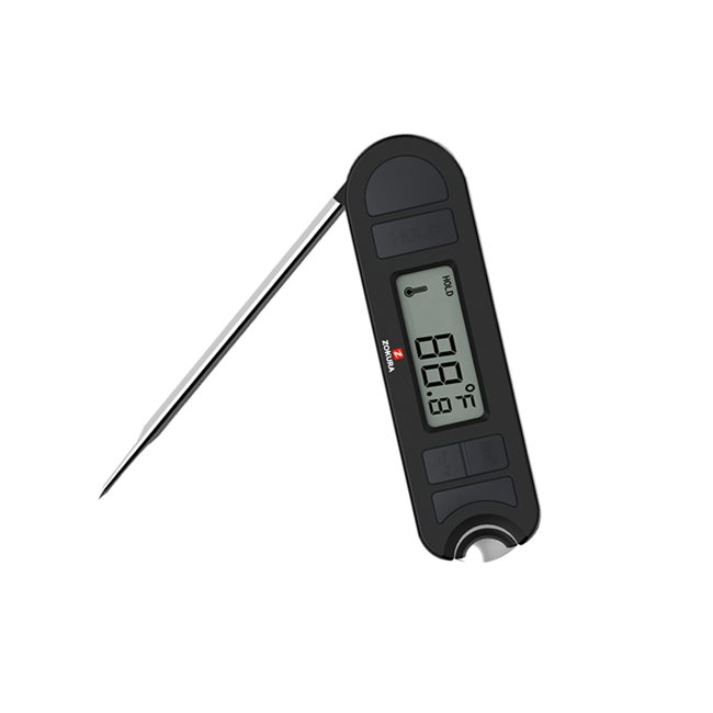 Термометър за месо, с отварач на капака, черен - Zokura