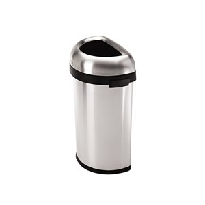 Кофа за боклук полукръг, 60 л, неръждаема стомана - марка "simplehuman".