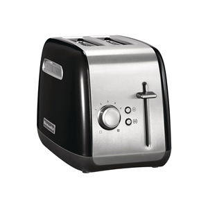 Тостер с 2 слота и 5 степени на препичане, 1100W, <<Onyx Black>> - KitchenAid