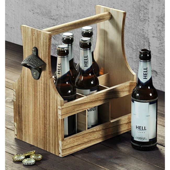 Кутия за носене на бутилка бира, дърво павловния - Kesper