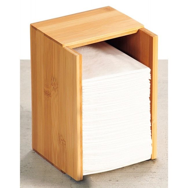 Кутия за прибори и салфетки, 18 х 12 см, бамбук - Kesper