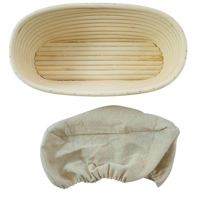 Овална кошничка за втасване на тесто, 28 х 15 см, ратан - Zokura