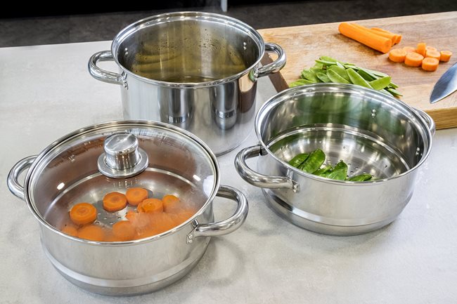 Комплект многостепенни тенджери от неръждаема стомана за готвене на пара - от Kitchen Craft