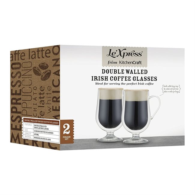 Комплект 2 чаши Irish Coffee 275 мл, LE’XPRESS, стъкло - от Kitchen Craft