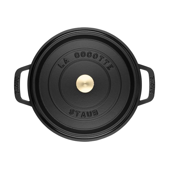 Тенджера за готвене "Cocotte", изработена от чугун, 26 см/5,2 л, Black - Staub 