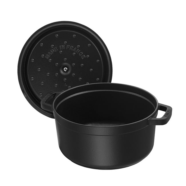 Тенджера за готвене "Cocotte", изработена от чугун, 26 см/5,2 л, Black - Staub 