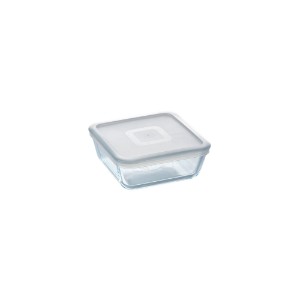 Квадратен контейнер за храна, с пластмасов капак, от термоустойчиво стъкло "Cook & Freeze", 850 мл - Pyrex