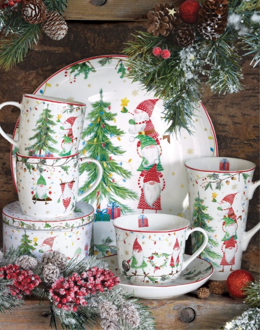 Комплект от 2 порцеланови чаши, 350 мл, "READY FOR CHRISTMAS" - Nuova R2S