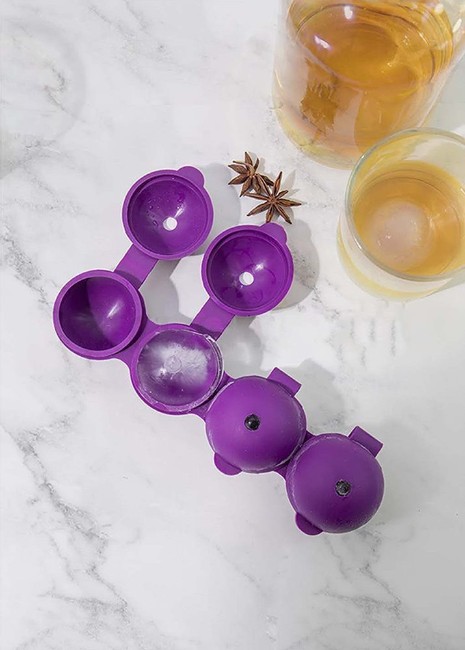 Сферична форма за лед, 21,5 × 7 × 4 см, силикон, лилава – произведена от Kitchen Craft