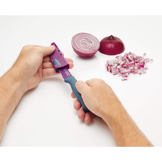 Нож за белене на плодове/зеленчуци, 9,5 см, лилав - от Kitchen Craft