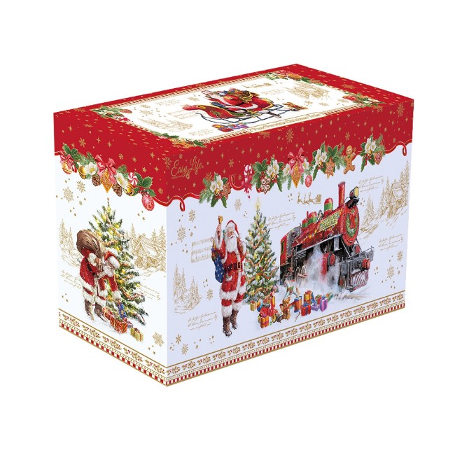 Комплект влакчета от 2 части, 25,5 × 8 × 12,5 см "CHRISTMAS MEMORIES", порцелан - Nuova R2S