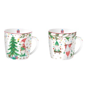 Комплект от 2 порцеланови чаши, 350 мл, "READY FOR CHRISTMAS" - Nuova R2S