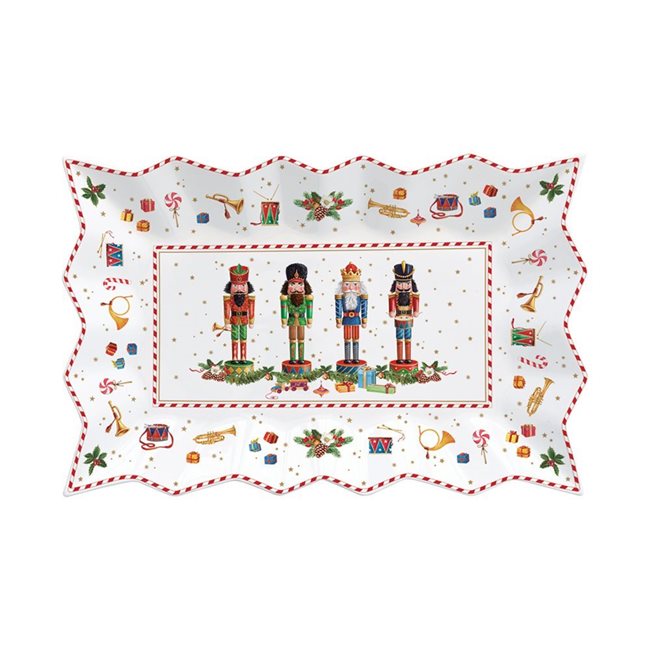 Поднос за сервиране, 35 х 23 см, "VINTAGE ЛЕШНИКОТРОШАЧКА", порцелан - марка Nuova R2S