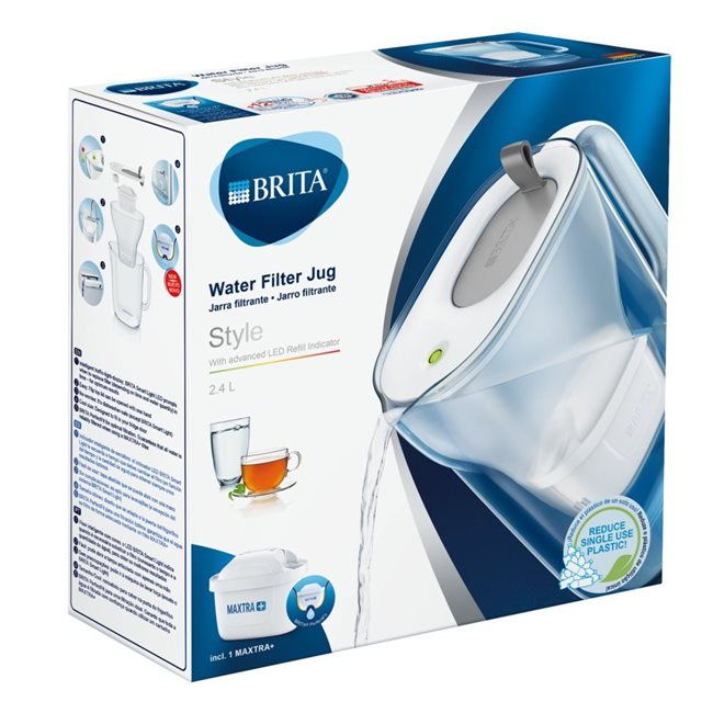 Филтрираща кана BRITA "Style" 2.4 L Maxtra+ (grey)