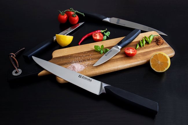Комплект ножове, 6 части Zokura, въртяща поставка