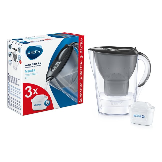 Starter Pack BRITA Marella 2.4 L (grey) + 3 филтъра Maxtra+