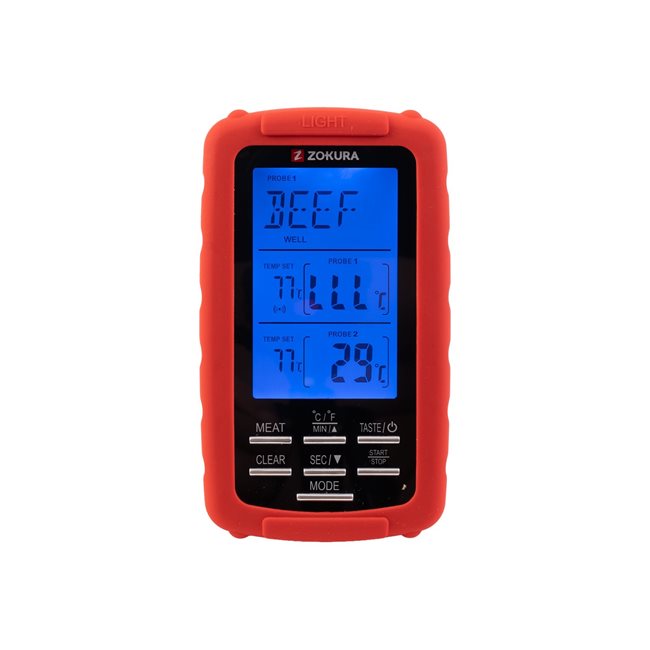 Безжичен термометър за месо, с 2 сонди - Zokura