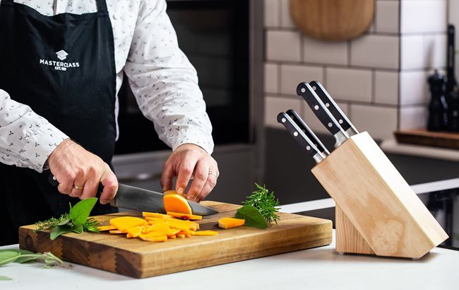 Комплект ножове от 6 броя с дъбова опора - Kitchen Craft