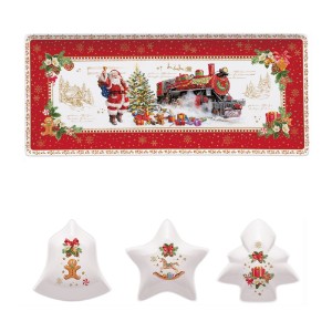 Комплект за сервиране на предястия от 4 части, "CHRISTMAS MEMORIES", 36 х 16 см - марка Nuova R2S