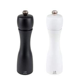 Комплект от 2 броя мелнички за сол и черен пипер, "Tahiti Duo", 20 см, черно и бяло - Peugeot