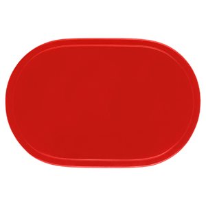 Овална подложка за маса "Fun", 45,5 х 29 см, винил, червен - Saleen