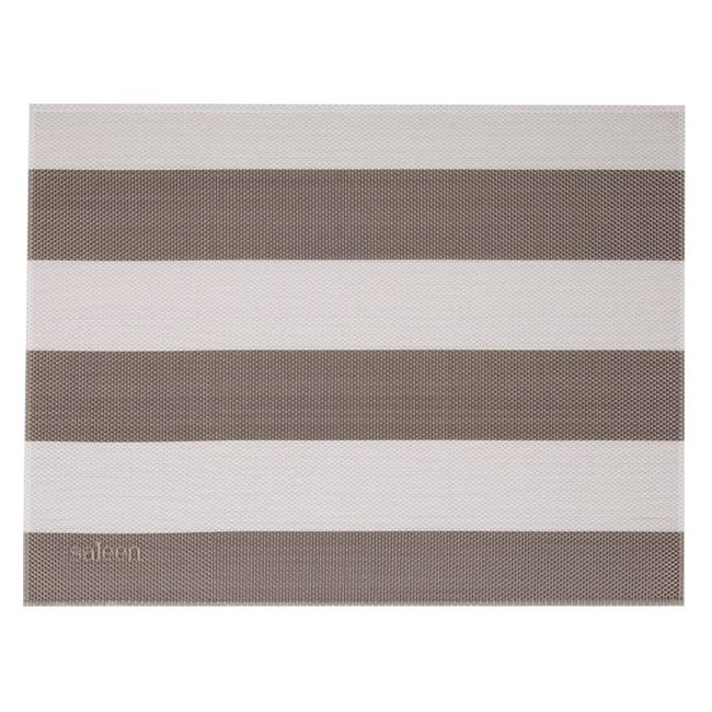 Подложка за маса "Stripes", 42 x 32 см, винил, бежово/бяло - Saleen
