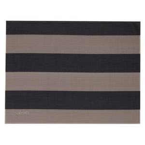 Подложка за маса "Stripes", 42 x 32 см, винил, бежов/черен - Saleen