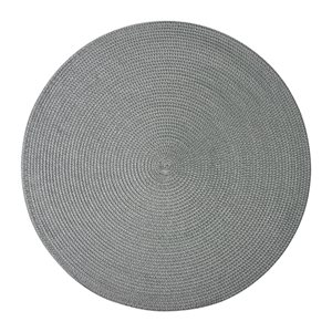 Подложка за кръгла маса "Circle", 38 см, пластмаса, сива - Saleen
