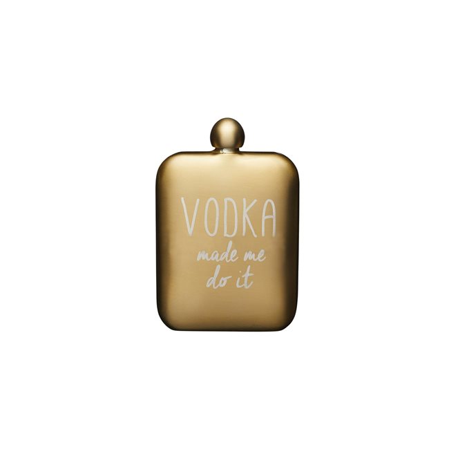  Бутилка с надпис „Vodka made me do it“, 175 ml, неръждаема стомана – произведена от Kitchen Craft