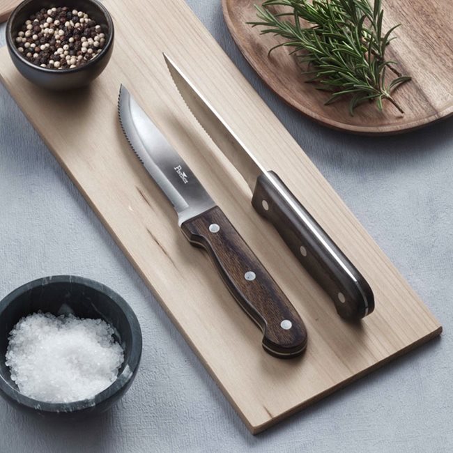 Комплект от 4 ножа за пържола "Pwood", неръждаема стомана, 12,3 см - Pintinox