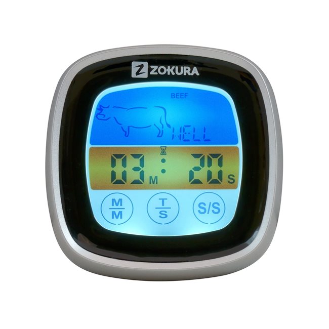 Цифров термометър за месо, със сензорен екран - Zokura