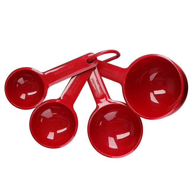 Комплект от 4 броя мерителни чаши, цвят "Empire Red" - марка KitchenAid