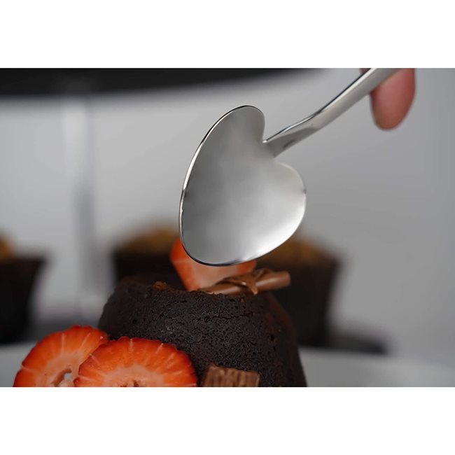 Комплект от 4 "Уиндзор" десертни лъжици във формата на сърце, неръждаема стомана - Grunwerg