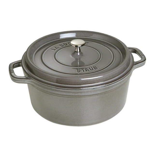 Кокотен съд за готвене от чугун 28 см/6,7 л, Graphite Grey - Staub