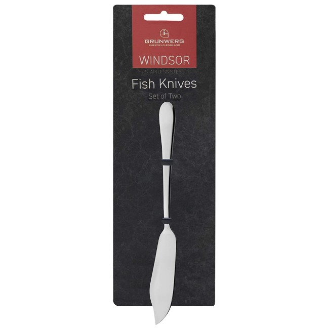Комплект от 2 ножа "Уиндзор" за риба, неръждаема стомана - Grunwerg