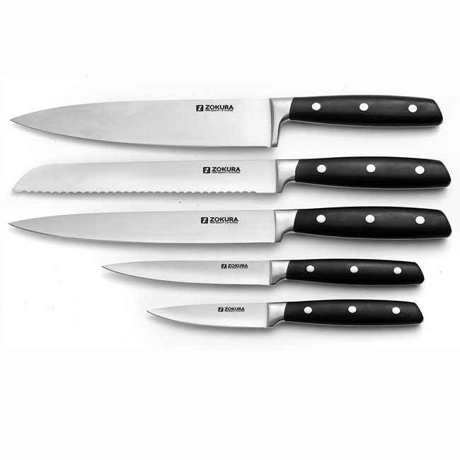Комплект ножове от 6 части, неръждаема стомана - Zokura