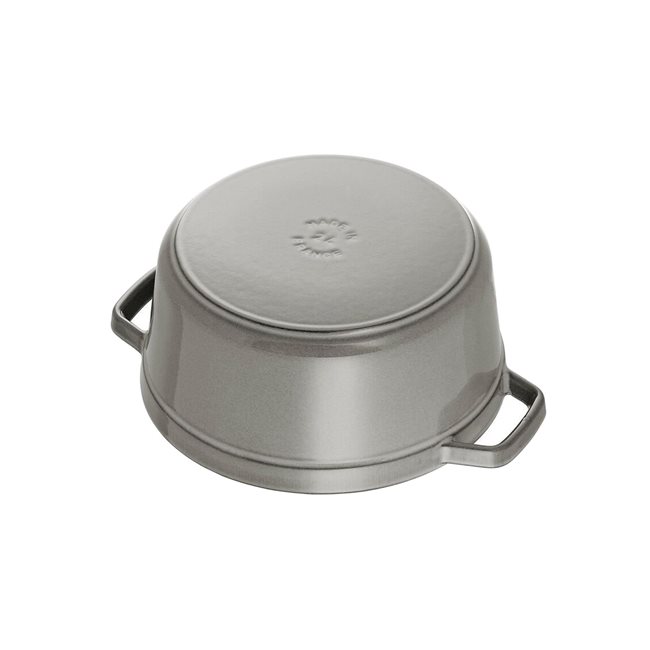 Чугунена тенджера Cocotte, 24 см/3,8 л, "Graphite Grey" - Staub