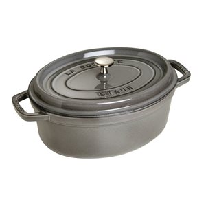 Овална тенджера Cocotte от чугун 31 см/5,5 л, <<Графитно сиво>> - Staub