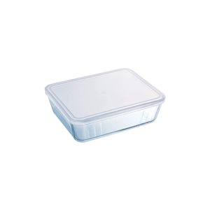Правоъгълен контейнер за храна, с пластмасов капак, изработен от термоустойчиво стъкло "Cook & Freeze", 1,5 L - Pyrex