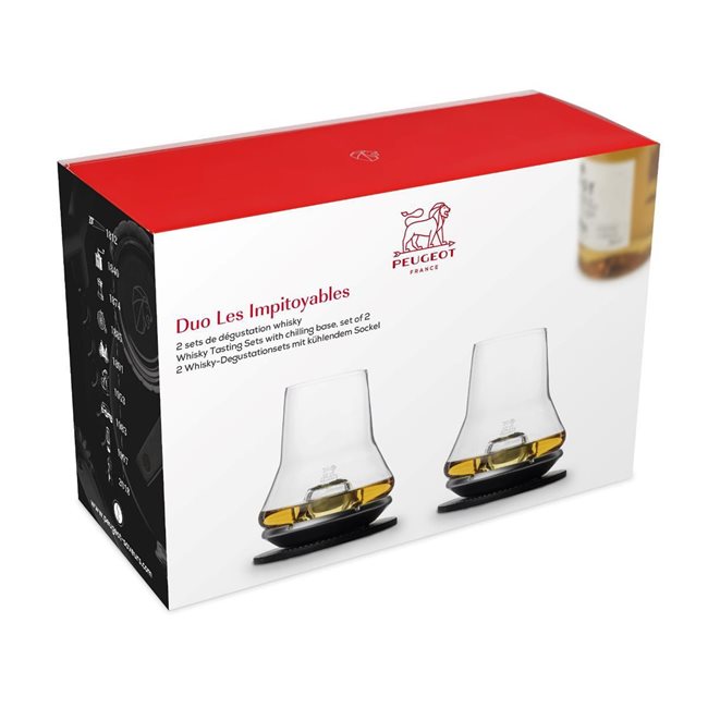 Комплект от 2 чаши за уиски с охлаждаща основа, 380 мл, "Les Impitoyables" - Peugeot