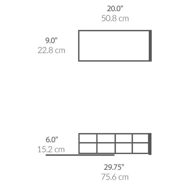 Плъзгащ се органайзер за шкаф, 22,8 х 50,8 см - марка "simplehuman"