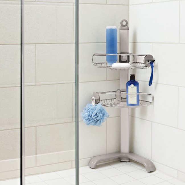 Държач за аксесоари за баня, анодизиран алуминий - марка "simplehuman".