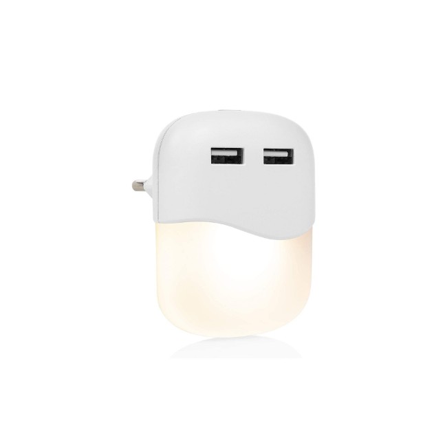 LED нощна лампа с 2 USB порта, 0,3 W - Smartwares