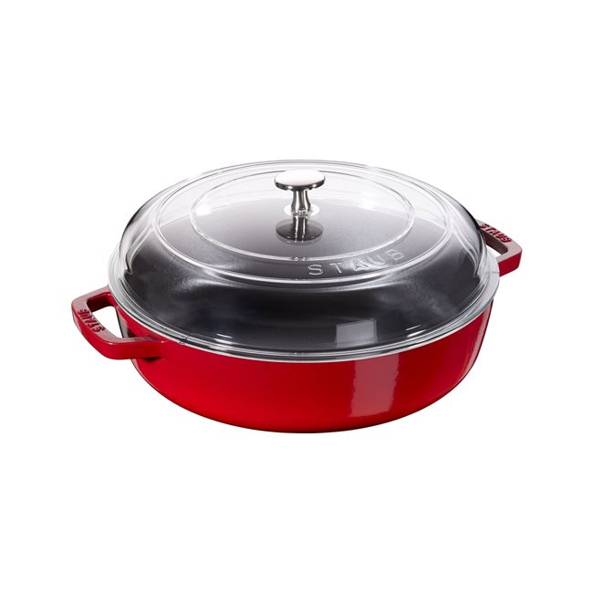 Тенджера за сос, гама "Braiser", чугун, 28cm/3,7L, Cherry - Staub