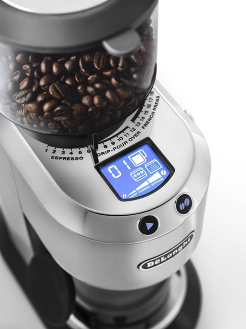 Кафемелачка, 350гр, 150W, "Dedica", сребърен цвят - DeLonghi