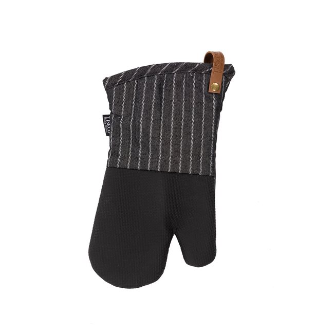 Комплект 2 ръкавици за фурна (лява + дясна), 17 х 33 см, "Шерлок", Черни - Tiseco