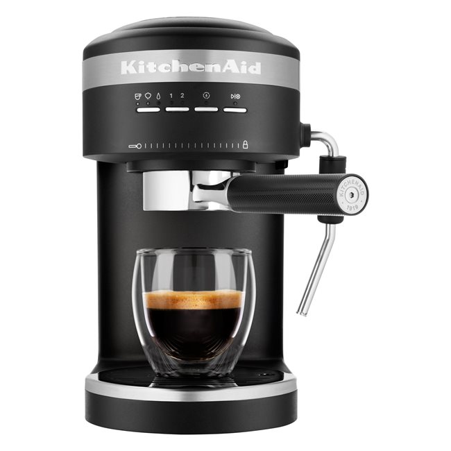 Електрическа еспресо машина "Artisan", 1470W, цвят "Matte Black" - марка KitchenAid