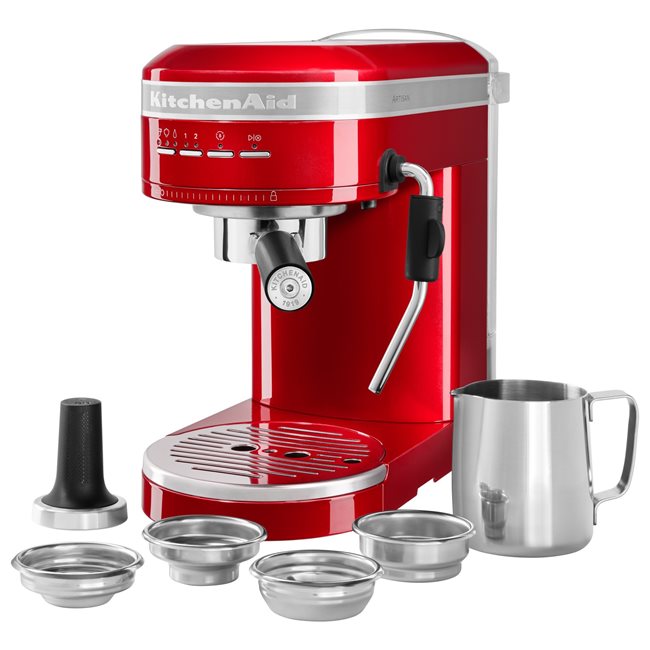 Електрическа еспресо машина "Artisan", 1470W, цвят "Candy Apple" - марка KitchenAid