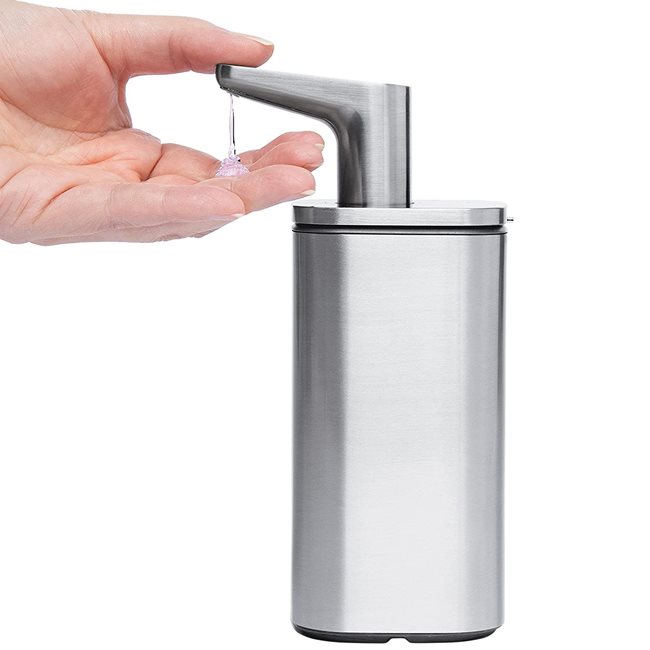 Дозатор за течен сапун, неръждаема стомана, 454 ml - simplehuman