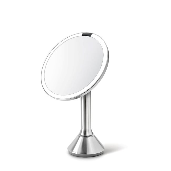 Огледало за грим с контрол на яркостта, 20 см, "Brushed" - марка simplehuman